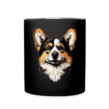 Corgi Welsh Corgi Cardigan Dog Cute Welsh Corgi - Full Colour Mug - black - Front
