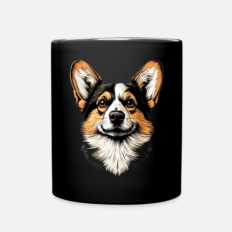 Corgi Welsh Corgi Cardigan Chien Mignon Welsh Corgi - Mug uni - noir