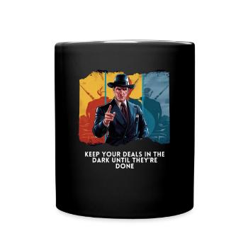 Keep Your Deals in the Dark Vintage Wisdom - Full Colour Mug - black - Front