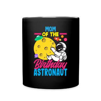 Anniversaire des enfants Membres de la famille des astronautes - Mug uni - noir - Devant