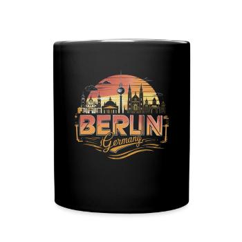 Berlin Skyline Design Landmark of Germany - Full Colour Mug - black - Front