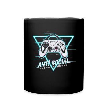 Gaming Controller Glitch Design - Tasse einfarbig - Schwarz - Vorne