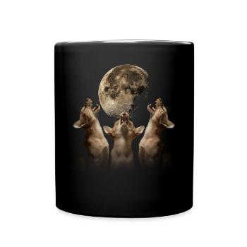 Abessinierkatze Heulender Mond - Tasse einfarbig - Schwarz - Vorne