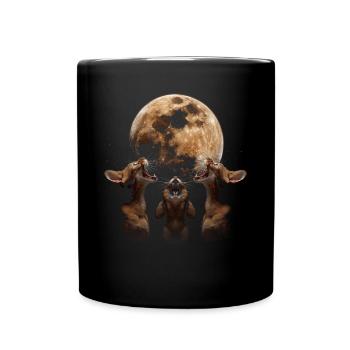 Abessinierkatze Heulender Mond - Tasse einfarbig - Schwarz - Vorne