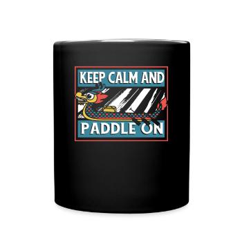 Restez calme et pagayez sur l’équipe de batteurs de pagayeurs - Mug uni - noir - Devant