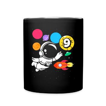 9e anniversaire garçons 9 ans anniversaire astronaute - Mug uni - noir - Devant