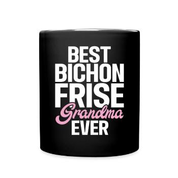 Bichon Frise Gifts - Full Colour Mug - black - Front