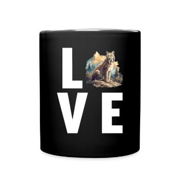 Lynx Luchse Luchs - Mug uni - noir - Devant