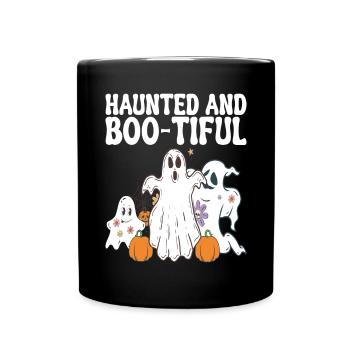 Haunted and Boo-tiful Halloween Ghosts - Full Colour Mug - black - Front