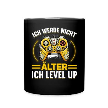 Je ne vieillis pas, je monte de niveau en jouant - Mug uni - noir - Devant