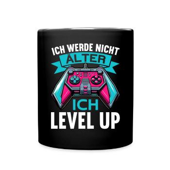 Je ne vieillis pas, je monte de niveau en jouant - Mug uni - noir - Devant