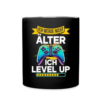 Je ne vieillis pas, je monte de niveau en jouant - Mug uni - noir - Devant