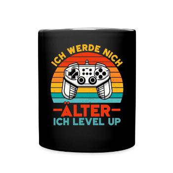 Je ne vieillis pas, je monte de niveau en jouant - Mug uni - noir - Devant