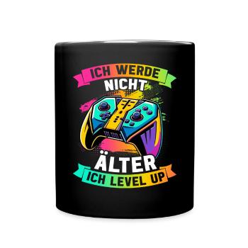 Je ne vieillis pas, je monte de niveau en jouant - Mug uni - noir - Devant
