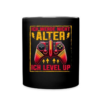 Je ne vieillis pas, je monte de niveau en jouant - Mug uni - noir - Devant