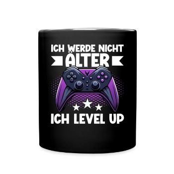 Je ne vieillis pas, je monte de niveau en jouant - Mug uni - noir - Devant