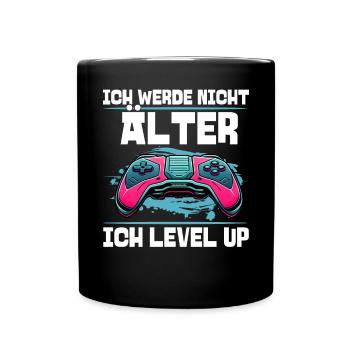 Je ne vieillis pas, je monte de niveau en jouant - Mug uni - noir - Devant