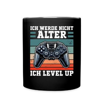 Je ne vieillis pas, je monte de niveau en jouant - Mug uni - noir - Devant