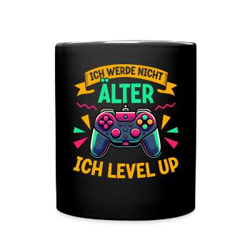 Je ne vieillis pas, je monte de niveau en jouant - Mug uni - noir - Devant