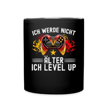 Je ne vieillis pas, je monte de niveau en jouant - Mug uni - noir - Devant