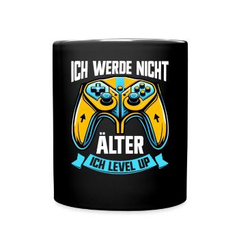 Je ne vieillis pas, je monte de niveau en jouant - Mug uni - noir - Devant