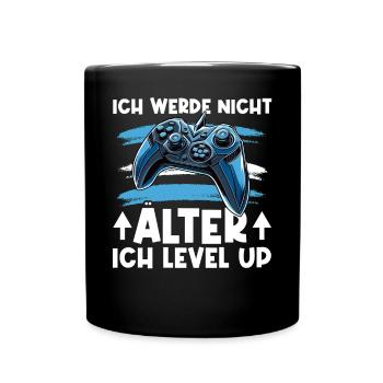 Je ne vieillis pas, je monte de niveau en jouant - Mug uni - noir - Devant