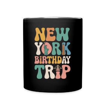 Voyage d’anniversaire à New York - Mug uni - noir - Devant