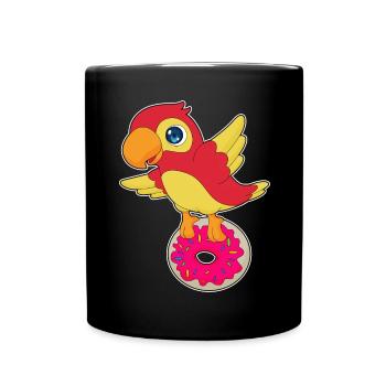 Beignet perroquet - Mug uni - noir - Devant
