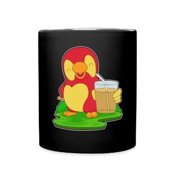 Papagei Saft - Tasse einfarbig - Schwarz - Vorne