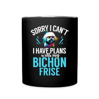 Cadeaux Bichon Frisé - Mug uni - noir - Devant