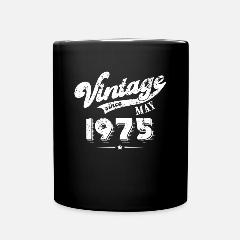 Vintage since May 1975 Geburtstag Geschenk - Tasse einfarbig - Schwarz