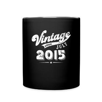 Vintage since July 2015 Birthday Gift - Full Colour Mug - black - Front