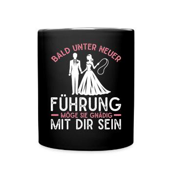 Der Bräutigam Lustiges Junggesellenabschied - Tasse einfarbig - Schwarz - Vorne