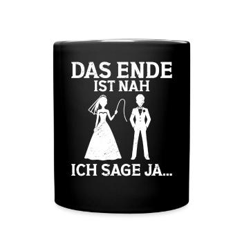 Der Bräutigam Lustiges Junggesellenabschied - Tasse einfarbig - Schwarz - Vorne