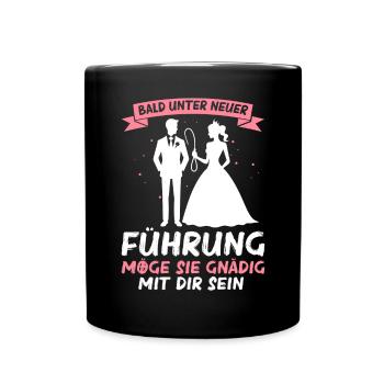 Der Bräutigam Lustiges Junggesellenabschied - Tasse einfarbig - Schwarz - Vorne