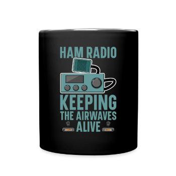 Ham Radio Amateurfunk Amateurfunker Radio - Tasse einfarbig - Schwarz - Vorne