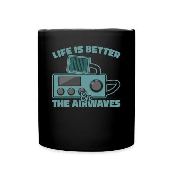 Ham Radio Amateurfunk Amateurfunker Radio - Tasse einfarbig - Schwarz - Vorne