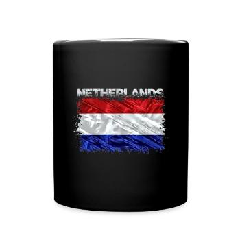 Niederlande - Tasse einfarbig - Schwarz - Vorne