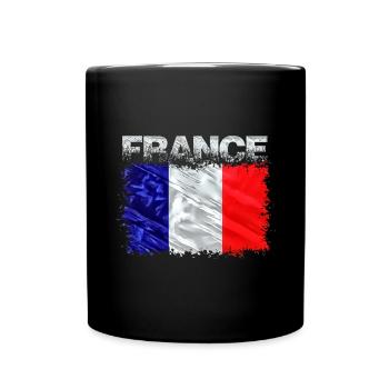 Frankreich - Tasse einfarbig - Schwarz - Vorne