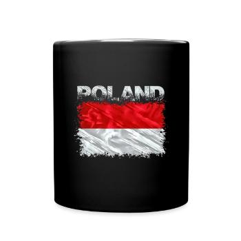 Pologne - Mug uni - noir - Devant