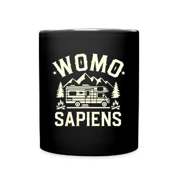 Womo Sapiens - Tasse einfarbig - Schwarz - Vorne