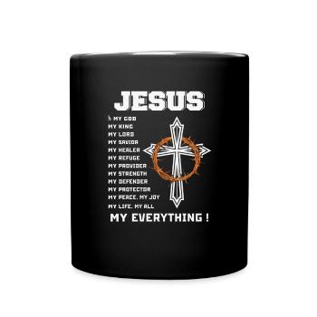 Jésus Dieu Bible Église Foi chrétienne Croire - Mug uni - noir - Devant