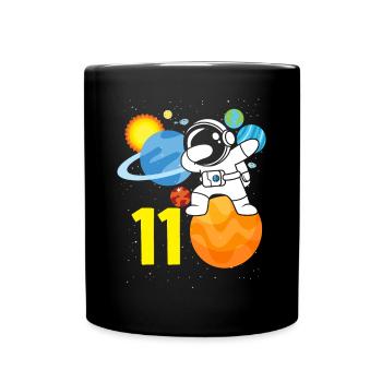 11th Birthday Boys Astronaut Birthday - Full Colour Mug - black - Front