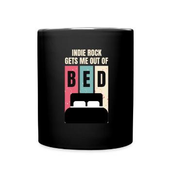Le rock indépendant me fait sortir du lit Musique rétro vintage - Mug uni - noir - Devant