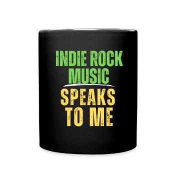 Indie Rock Music Speaks to Me Retro Music Lover - Full Colour Mug - black - Front
