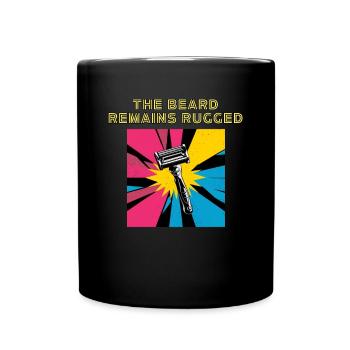 La barbe reste robuste Rasoir vintage design - Mug uni - noir - Devant