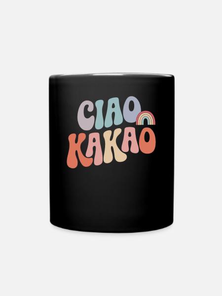 Ciao Kakao - Tasse einfarbig - Schwarz