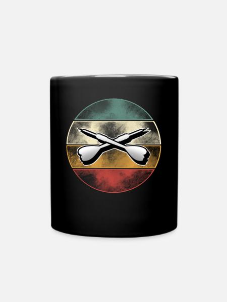Dartpfeile Dart Darten Darts - Tasse einfarbig - Schwarz
