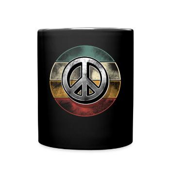 Signe de paix - Mug uni - noir - Devant