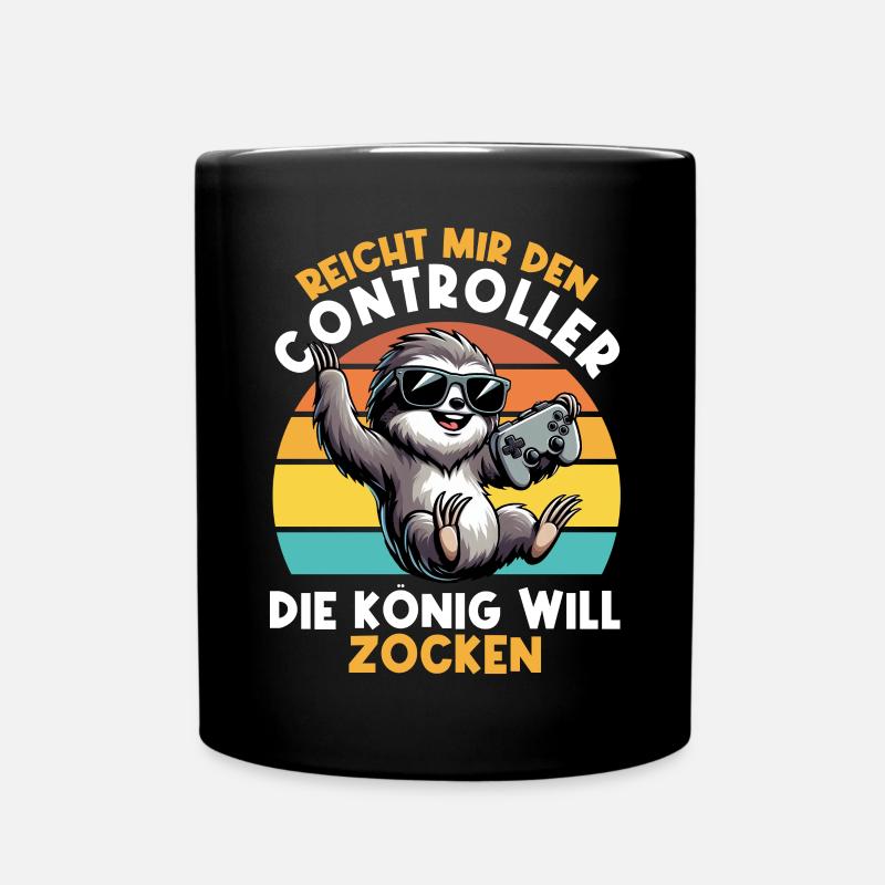 Reicht mir den Controller die Königin will zocken - Tasse einfarbig - Schwarz